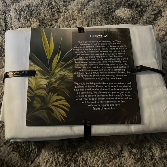 Linenwalas white curtain two panels - Picture 4 of 5